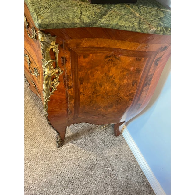 Early 20th Century Early 20th Century Louis XV Style Inlaid Mahogany Commode For Sale - Image 5 of 13