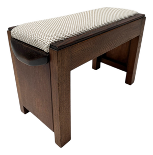 Art Deco Modern Stool with De Ploeg Fabric, 1920s