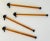 Charming set of four (4) vintage drink swizzle stir sticks made by Culver Ltd. Hand crafted blown glass in the shape of...