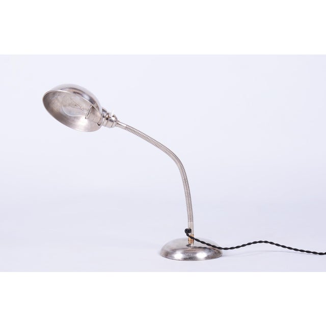 Bauhaus Table Lamp in Chrome-Plated Steel by M. Prokop, Czech, 1930s For Sale - Image 11 of 11