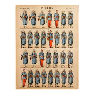 1880s - 1890s French Military Print - Imagerie d'Épinal #115 - Turcos For Sale