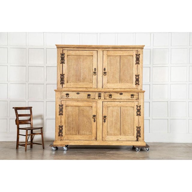 Large 19th Century English Bleached Oak Dresser For Sale - Image 4 of 18