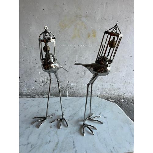 Sculptural Metal Bird Objects, 1960s, Set of 2 For Sale - Image 3 of 6