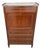 19th Century French Louis XVI Mahogany Secretary Desk Carrara Marble Top For Sale