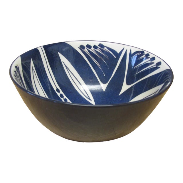 Vintage Royal Copenhagen "Alumina" Fajance Bowl Inge Lise Kofoed For Sale