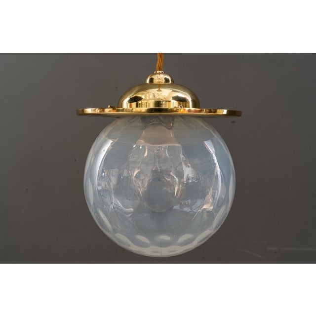 1900 - 1909 Pendants attributed to Koloman Moser for Bakalowits & Söhne with Glass Shades from Loetz, 1908, Set of 2 For Sale - Image 5 of 18
