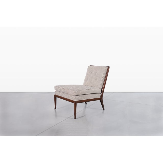 Wood Vintage Walnut Slipper Lounge Chairs by t.h. Robsjohn-Gibbings for Widdicomb For Sale - Image 7 of 14