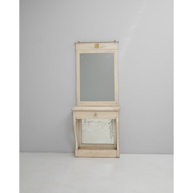 19th Century French Wood White Patinated Vanity For Sale - Image 16 of 18