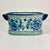 Celadon 1950s Vintage Boho Chic Chinoiserie Hollywood Regency Celadon and Blue Foot Bath Catchall For Sale - Image 8 of 14