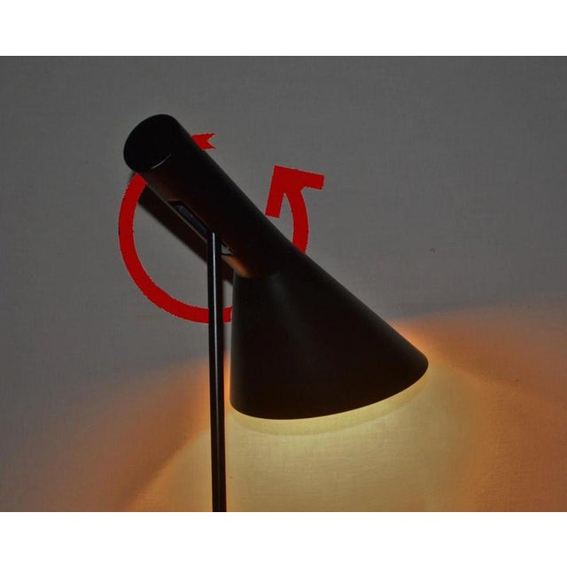 Black AJ Table Lamp by Arne Jacobsen for Louis Poulsen, Denmark, 1960s For Sale - Image 9 of 18