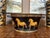 Antique English Planter Jardiniere Horse Equine Black Decoupage Tole Metal C1900 For Sale - Image 10 of 18