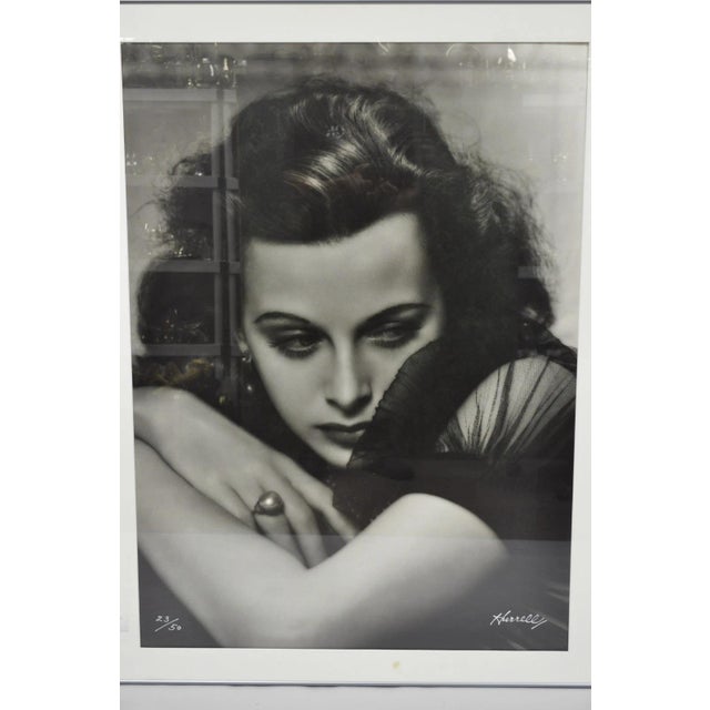 Art Deco Hedy Lamarr George Hurrell 1930s Photograph 48x36 Gelatin Silver Print 23/50 For Sale - Image 3 of 14