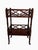 Mid-Century Modern Traditional Two-Tier Plantation Cherry Side Table With Casters & Fretwork Detail For Sale - Image 3 of 6