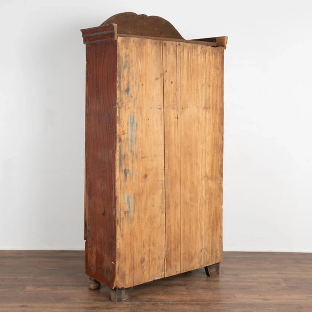 Original Painted Swedish Two Door Armoire Dated 1834 For Sale - Image 9 of 9