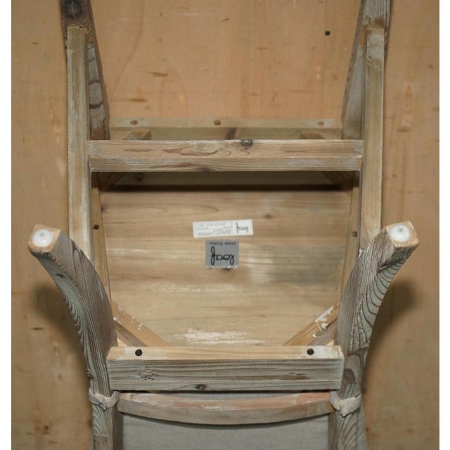 Swedish Style Reclaimed Pine Side Chairs with Cushioned Seats, Set of 2 For Sale - Image 10 of 18