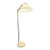 Midcentury Modern Brass Floor Lamp With Plastic Shade in the Style of Nikoll For Sale
