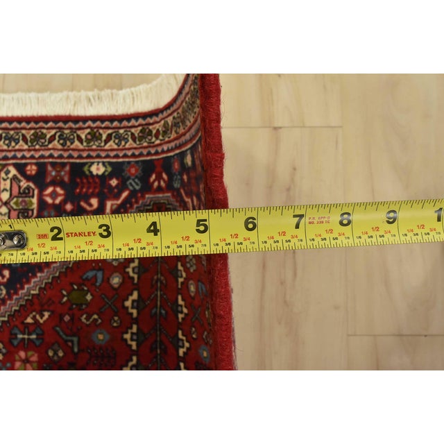 Red Abadeh Runner 2’4” X 4’10” Red Wool Vintage Tribal Hand-Knotted Rug For Sale - Image 8 of 9