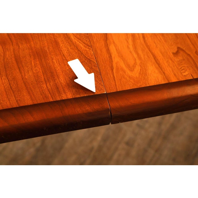 Late 20th Century Amish Made Cherry Dining Table With Four Leaves For Sale - Image 5 of 18