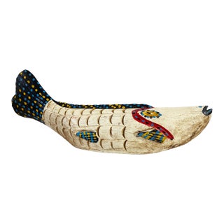 African Wooden Fish Bozo Tribe Mali 18 " H For Sale