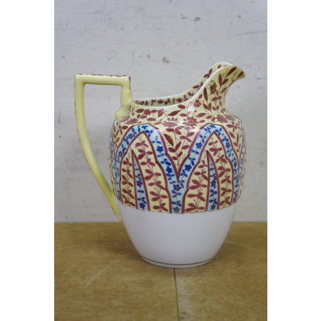 Early 20th Century Antique Royal Vienna Floral Chintz Porcelain Serving Pitcher Jug 9" For Sale - Image 5 of 15