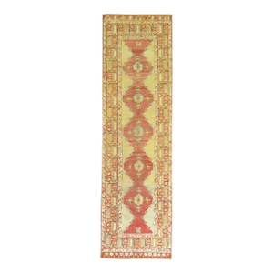 Zabihi Collection Early 20th Century Soft Green Antique Turkish Runner