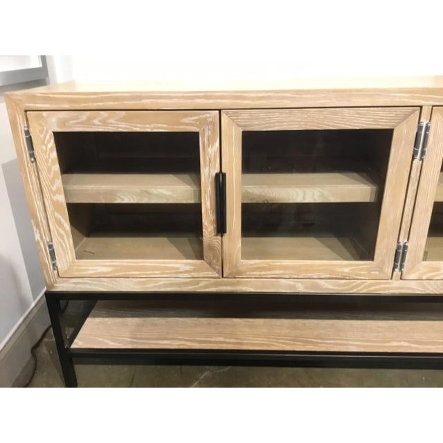 Modern Modern Blonde Wood Cerused Console Table For Sale - Image 3 of 5