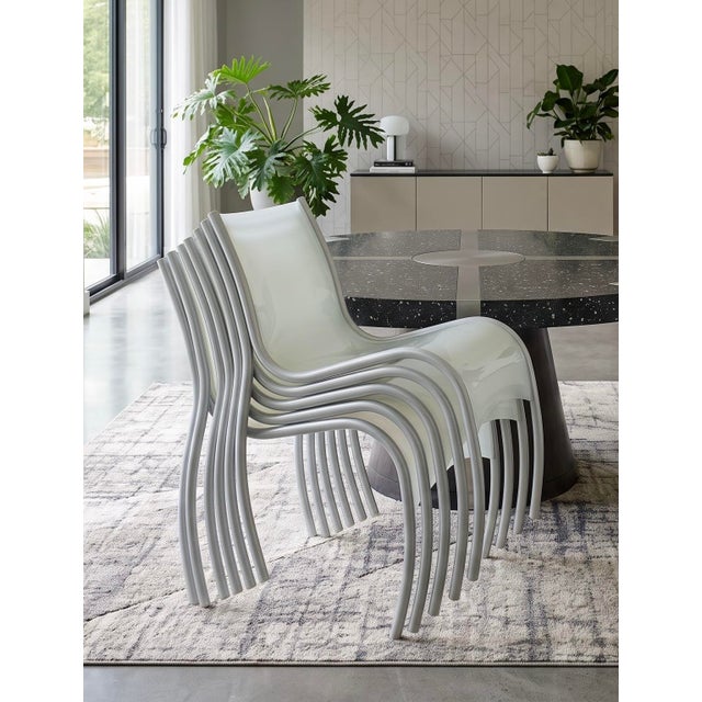 Add an iconic piece of late-90s post-modernism to your dining space with this matching set of 6 authentic Kartell FPE...