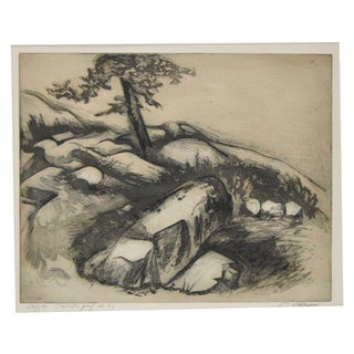 "Ledges" Etching by Letterio Calapai For Sale