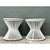 Vintage White Stick Rattan Hourglass Tables - A Pair For Sale - Image 9 of 12