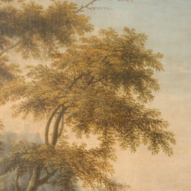 Venetian School, Landscape and Figure Painting, 18th Century, Oil on Canvas For Sale - Image 8 of 13