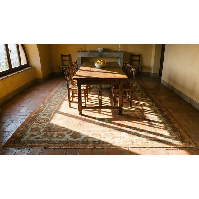 Graceful Antique Turkish Oushak Small Rug With Subtle Pastel Allover Design For Sale - Image 13 of 15