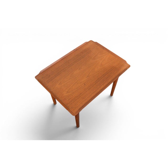 Kubus Mid 20th Century Attributed to Holger Georg Jensen Teak Side Table With Lower Rack For Sale - Image 4 of 6