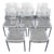 1960s Mid Century Danish Modern Dining Chairs Set 8 Casprini Tiffany Italy Stacking For Sale