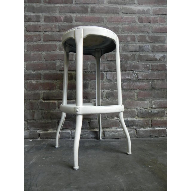 Vintage Industrial Steel Stool, 1950s For Sale - Image 13 of 17