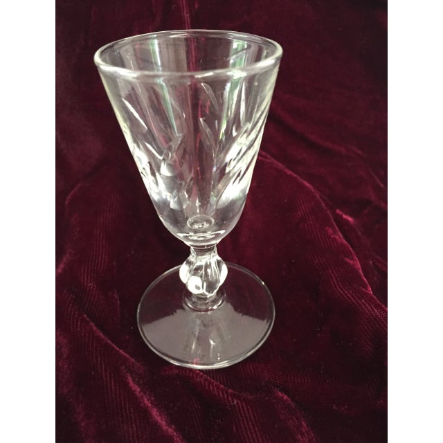 Libbey Glass Co. Mid-Century Cut Sherry Shot Glasses - Set of 8 For Sale - Image 4 of 4