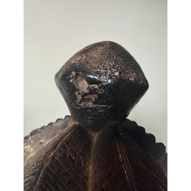 African Mende Double-Sided Janus Wood Helmet Mask, Sierra Leone, 1960s For Sale - Image 4 of 6