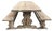 Monastery‑Style Table with Benches, Set of 3 For Sale