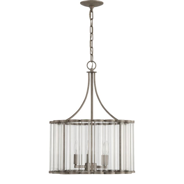 Bridgewater 3-Light Glass Statement Chandelier For Sale