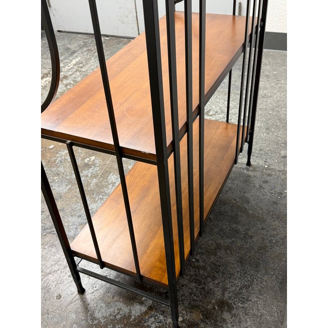 Industrial Iron + Wood Four-Tier Étagère For Sale - Image 9 of 12