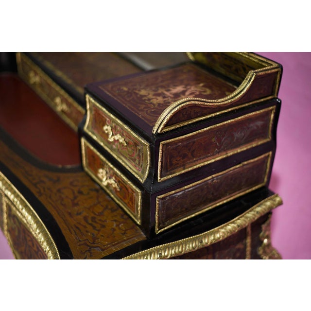 19th Century Fine French Ladies Bonheur Du Jour Bronze Mounted Desk Timeless Elegance For Sale In Chicago - Image 6 of 12