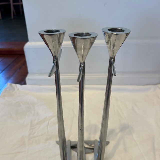 Vintage Matthew Hilton Candlesticks - Set of 3 For Sale - Image 12 of 12