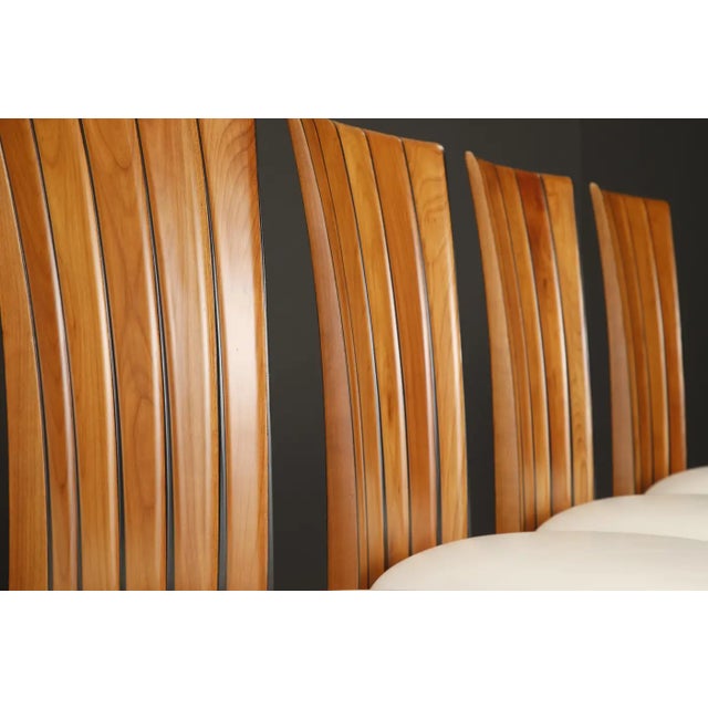 Animal Skin Set of 6 Eliel Saarinen 'Cranbrook' Dining Chairs, Refinished and Reupholstered For Sale - Image 7 of 18