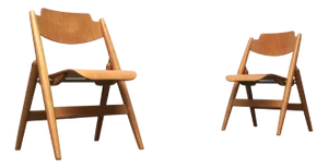 Set of Mid-Century German SE 18 Children Folding Chairs by Egon Eiermann for Wilde+spieth, 1950s