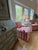 Vanguard Furniture A Pair of Custom Pink Plaid Pleated Skirt Lounge Chairs With Rolled Arms For Sale - Image 4 of 18