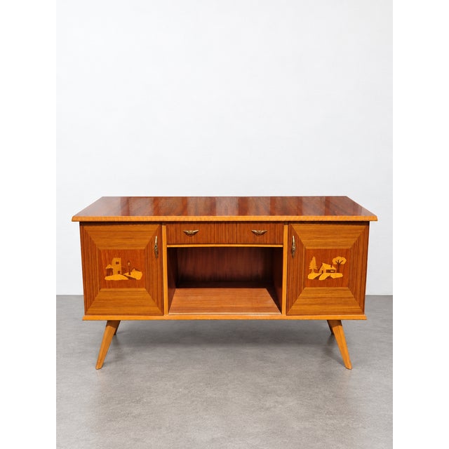Mid-Century Modern Mid-Century Sideboard in Burl Wood, 1950 For Sale - Image 3 of 10
