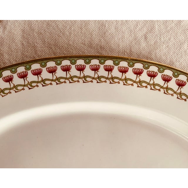 Royal Worcester Grainger Egyptian Lotus Porcelain Platter, 1889-1903 Transitional Era For Sale - Image 6 of 15