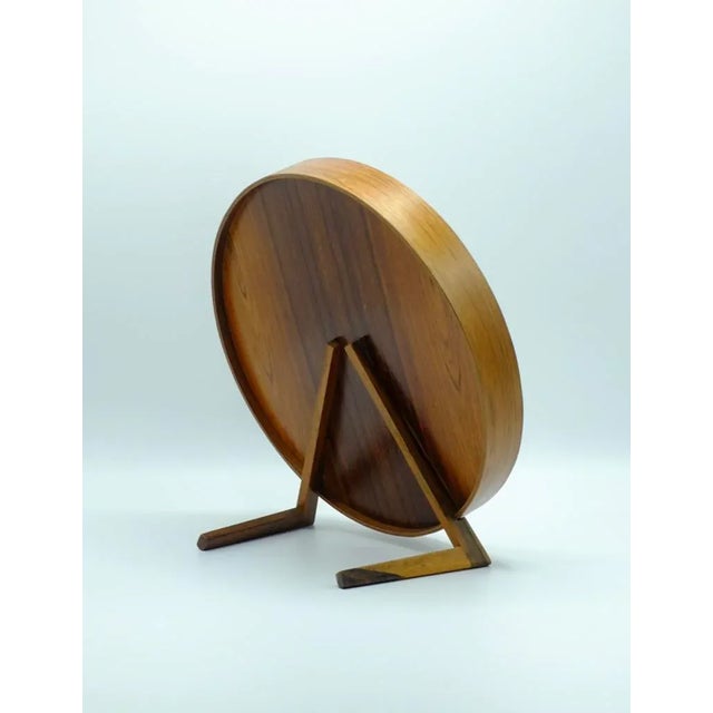 Beautiful Rosewood and Leather table mirror by Nils Troed for his own company Glasmäster. Made in Sweden in the 1950's it...