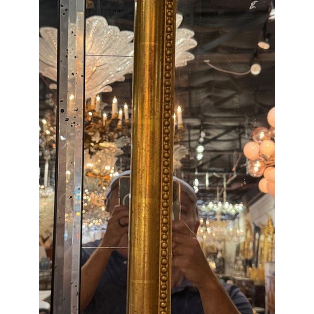 19th C. French Transitional Giltwood Mirror For Sale - Image 4 of 6