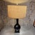 1960s Mid Century Modern Black Ceramic Table Lamp Teardrop Shape Eames Era For Sale - Image 5 of 11