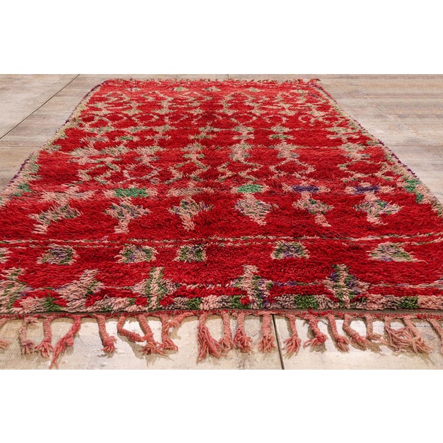 Vintage Boujad Moroccan Rug, 05'07 X 10'01 For Sale - Image 9 of 10